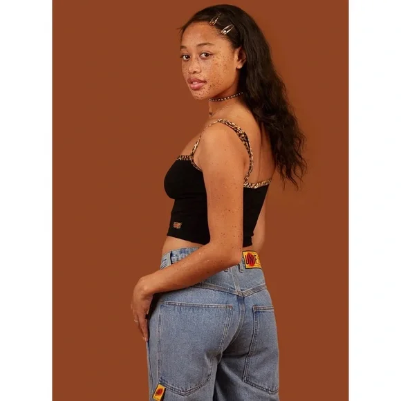 Unif To-Go Leopard Trim Crop Tank - Picture 3 of 12